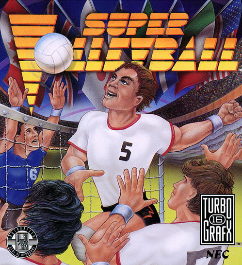 Super Volleyball box art for TurboGrafx-16